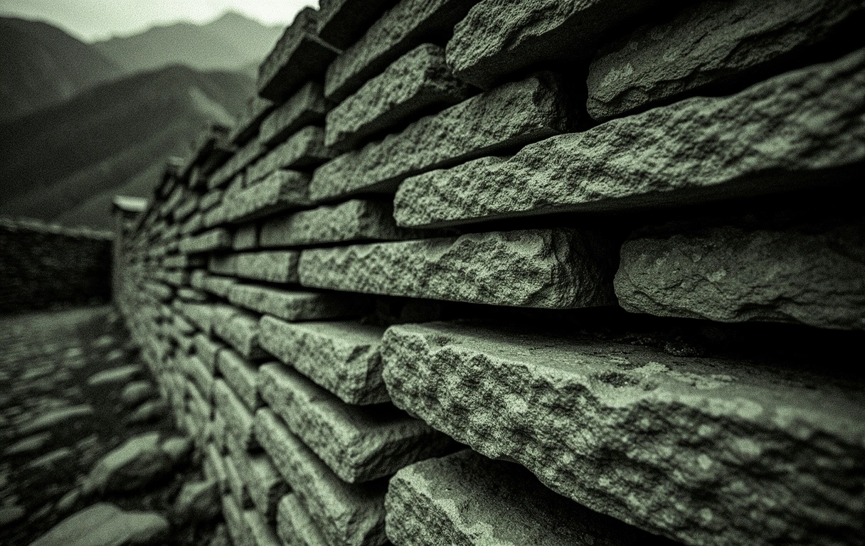 Ancient stone masonry texture